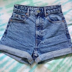 Zara High Waisted Denim Shorts